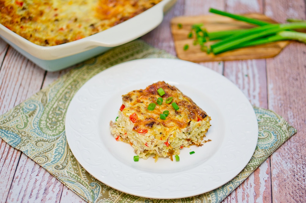 Hashbrown and sausage casserole