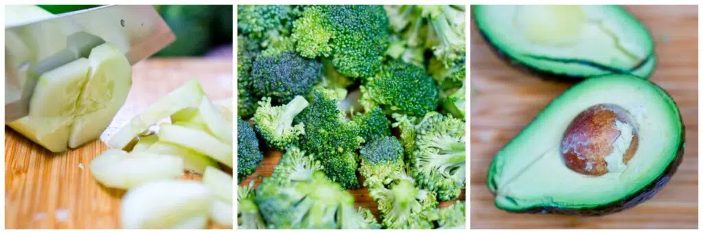 Vibrant Green Goddess Detox Salad with fresh vegetables and creamy dressing