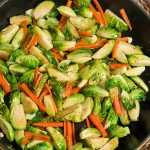 sauteed brussels sprouts and carrots