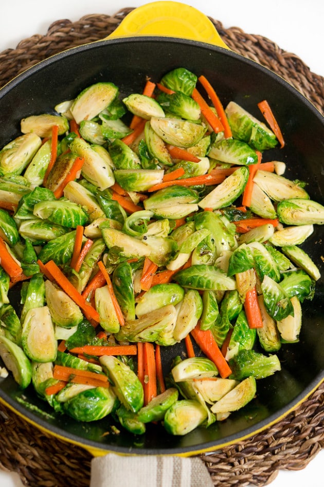 Sauteed Brussels Sprouts and Carrots Delicious Meets Healthy