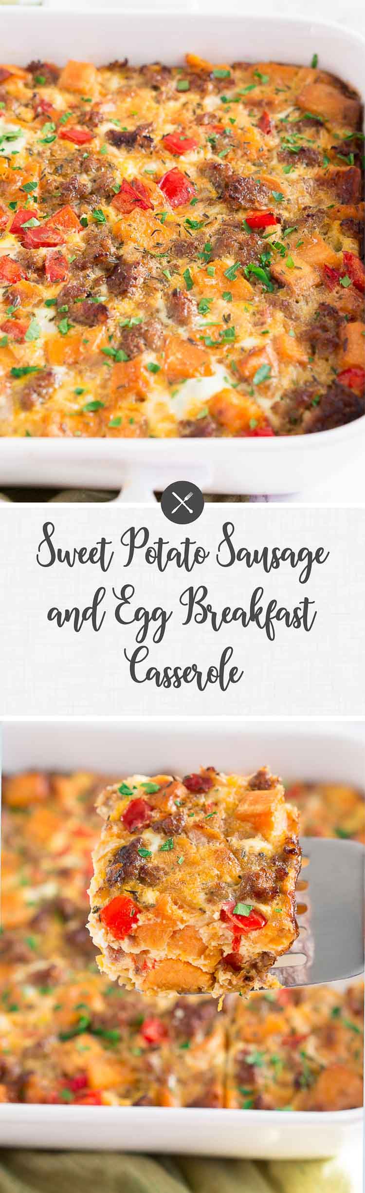 Sweet Potato Sausage and Egg Breakfast Casserole