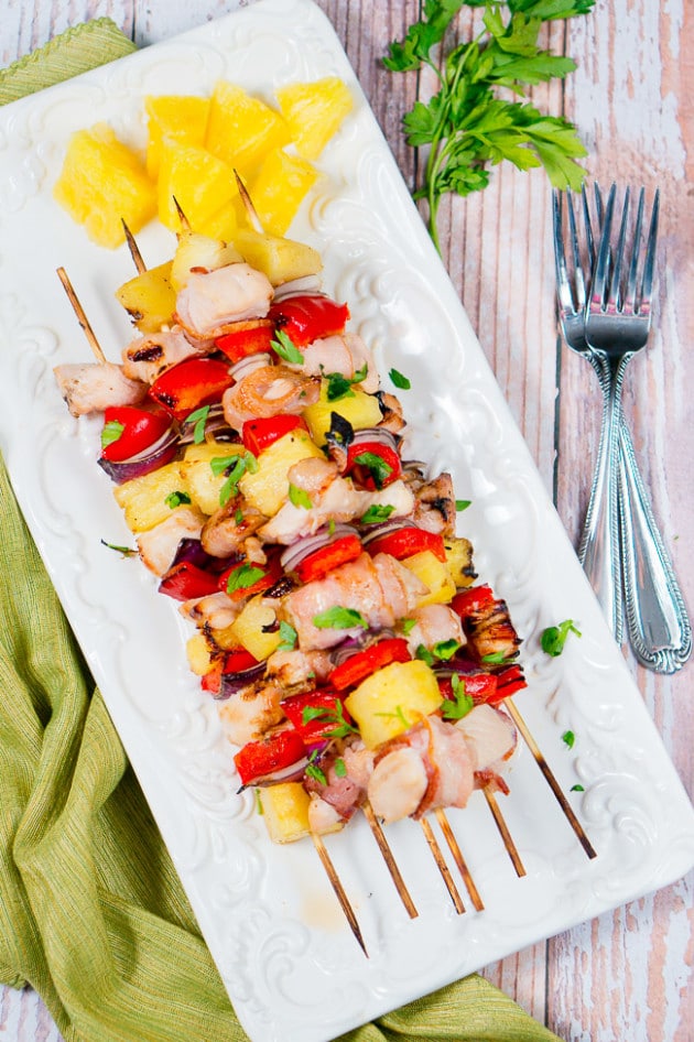 Bacon Pineapple Chicken Kebabs Delicious Meets Healthy