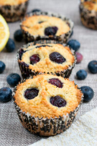 Paleo Lemon Blueberry Muffins