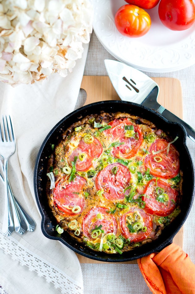 Potato, Ham and Tomato Frittata Delicious Meets Healthy