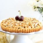 Almond Cherry Crumble tart