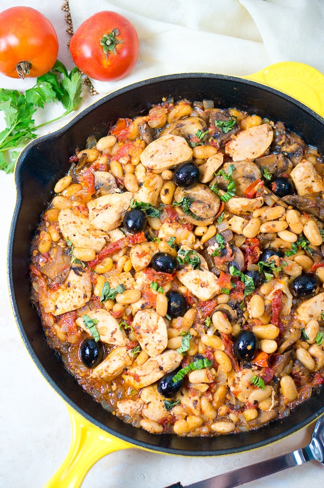 One Skillet Tuscan Chicken - Delicious Meets Healthy