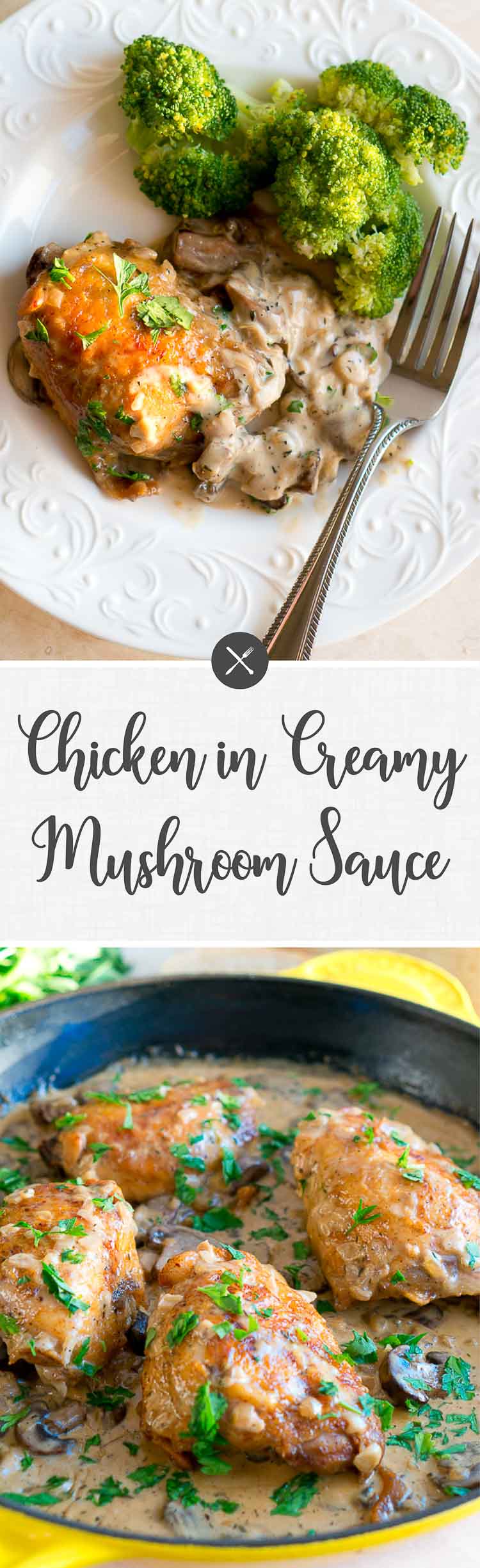 Chicken in Creamy Mushroom Sauce - Delicious Meets Healthy