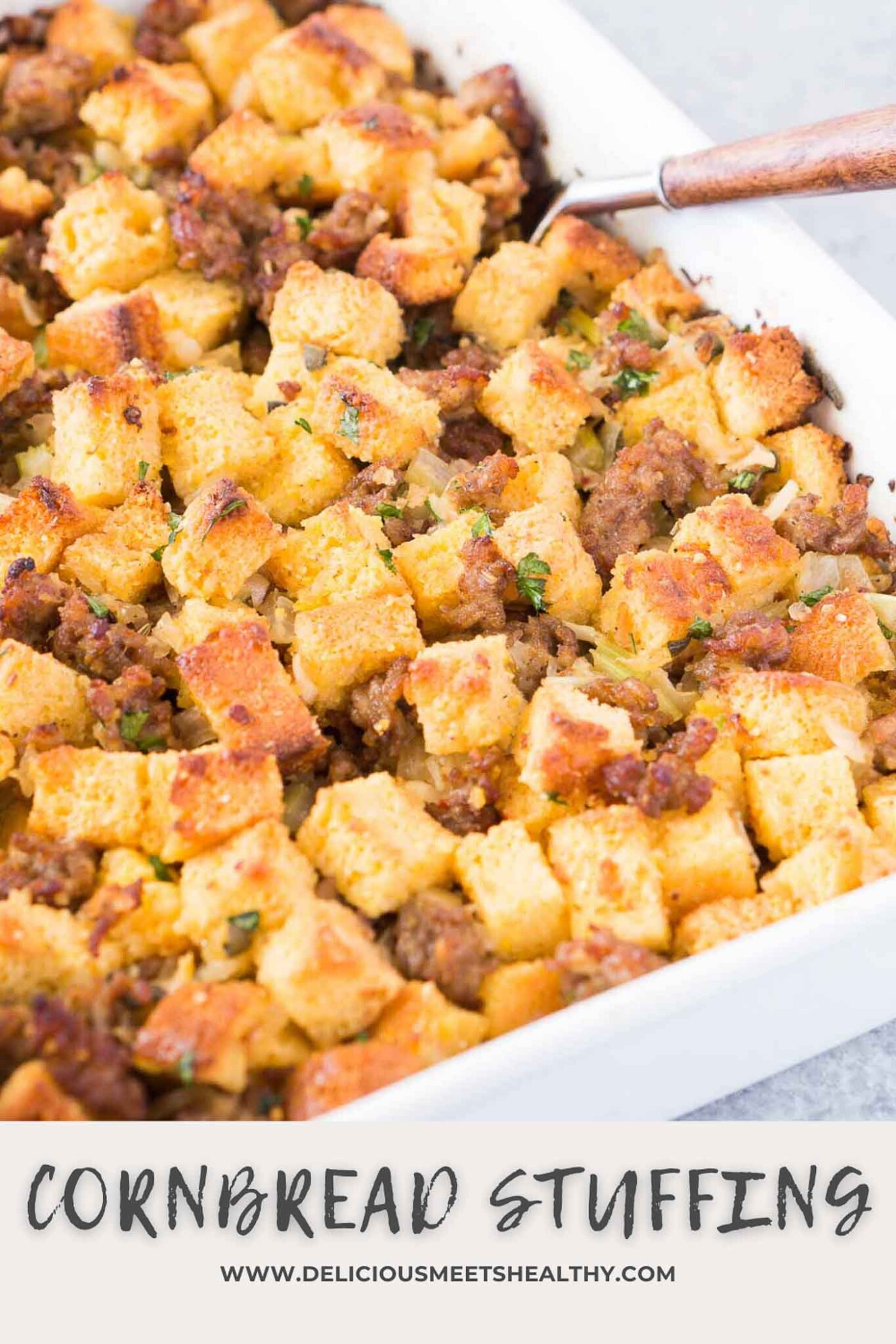 Cornbread and Sausage Stuffing Delicious Meets Healthy