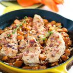 Maple Mustard chicken and sweet potato skillet