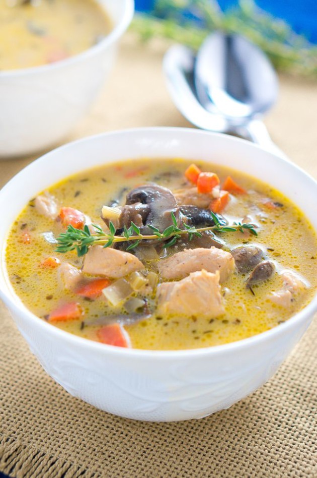 Creamy Chicken and Mushroom Soup Delicious Meets Healthy
