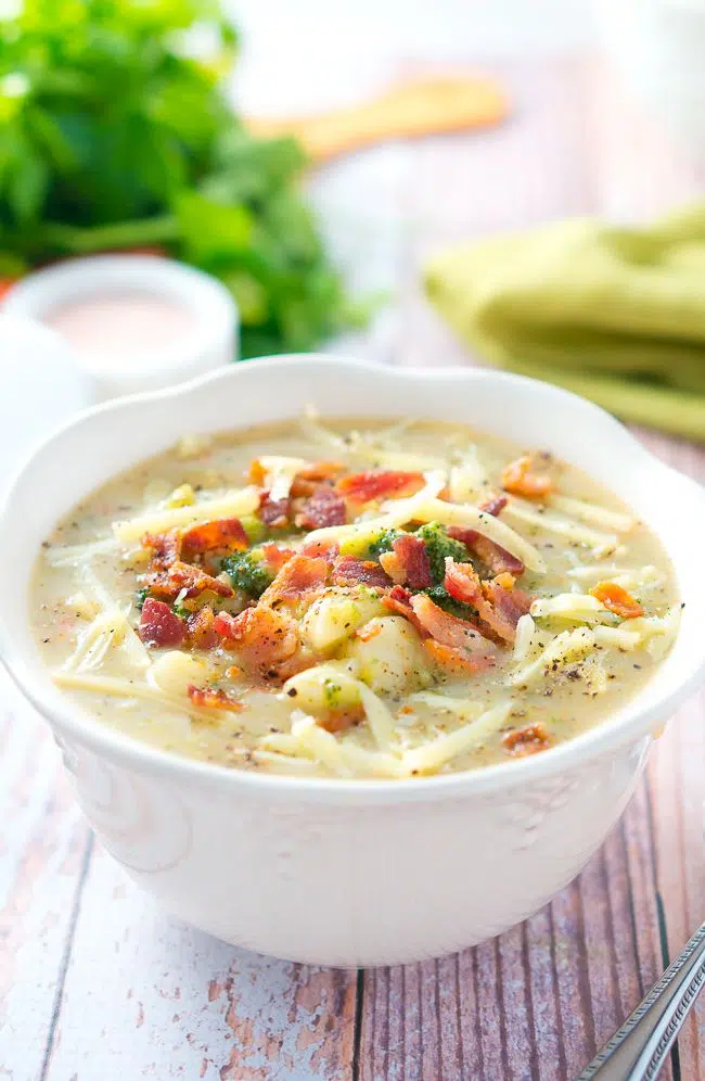 Loaded Broccoli and Potato Soup - a creamy, wholesome, and satisfying meal.