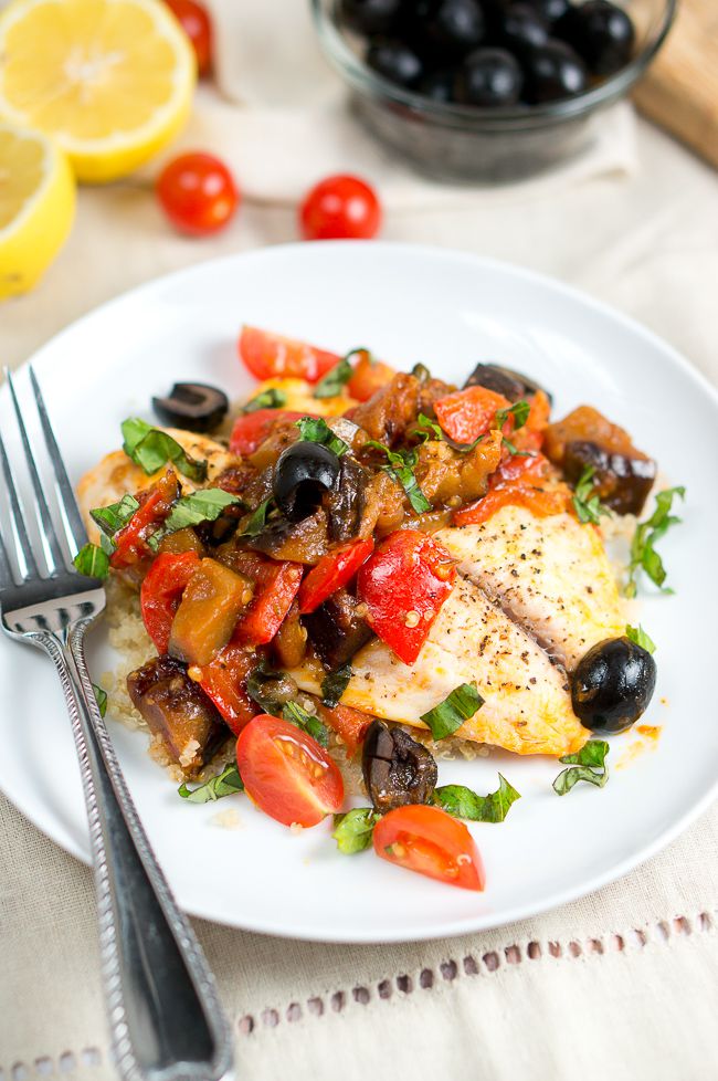 One Skillet Tilapia Caponata