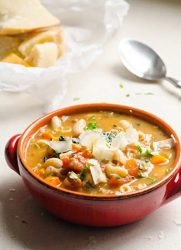 Creamy Minestrone Soup - a light, flavorful, and wholesome twist on the Italian classic.