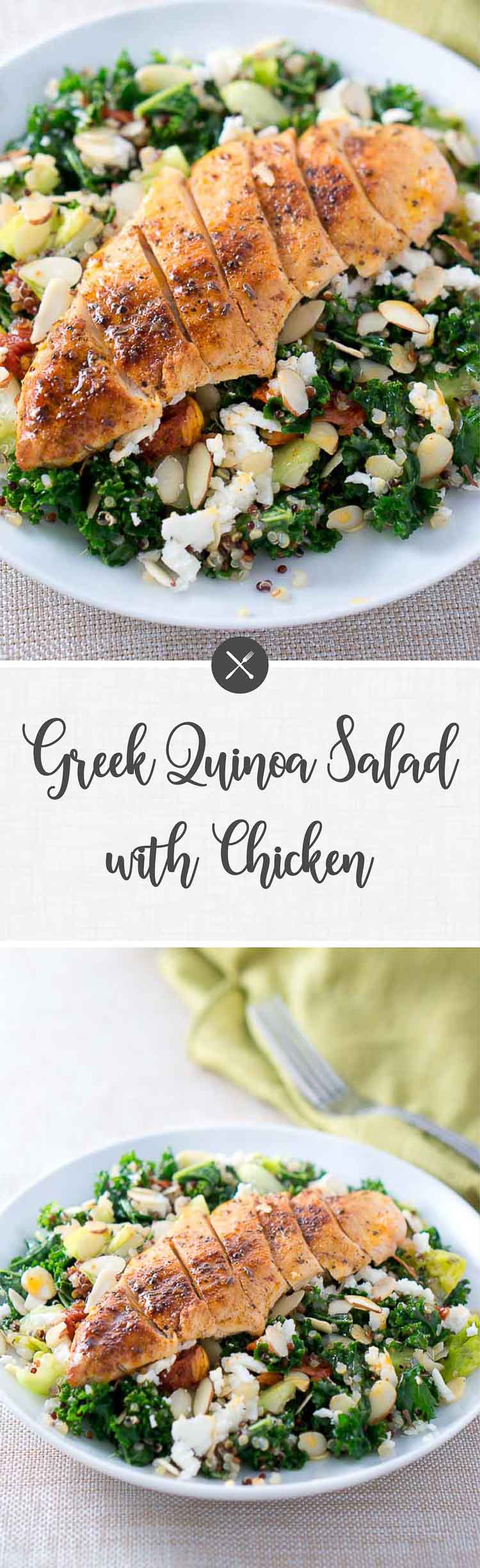 Greek Quinoa Salad with Chicken Delicious Meets Healthy