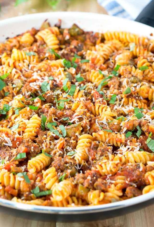 Italian Sausage and Peppers Pasta Skillet Delicious Meets Healthy