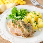 Pork Medallions with creamy mushroom Marsala sauce