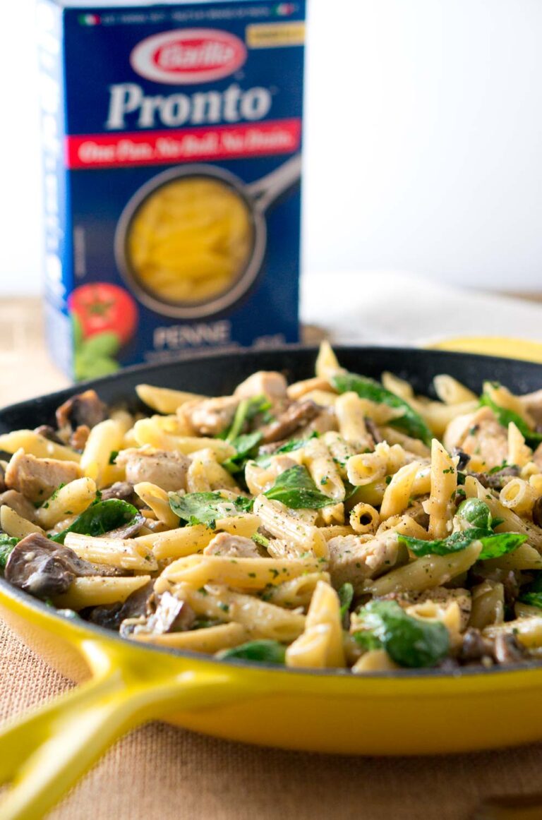 Chicken Penne with Creamy Mushroom Wine Sauce