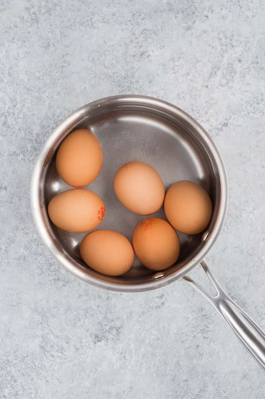 eggs in a pot with water