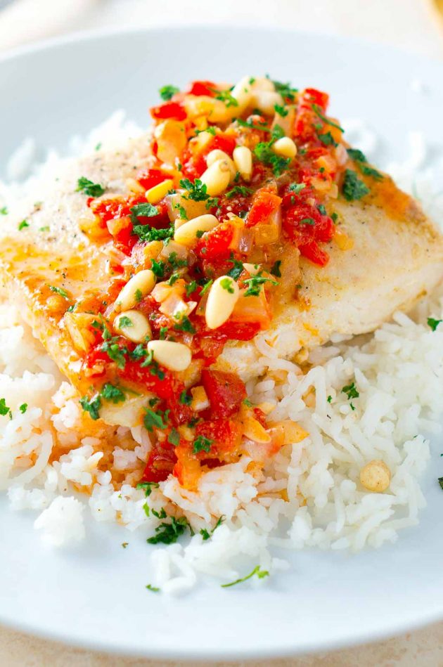 Mahi Mahi with Roasted Pepper Butter Sauce Delicious Meets Healthy