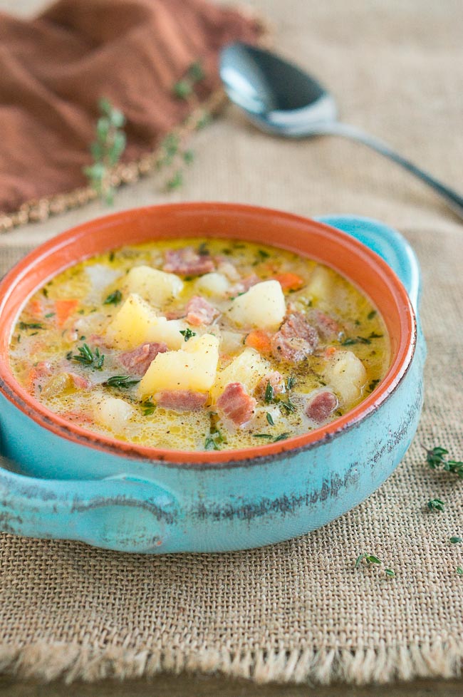 Instant Pot Ham and Potato Soup-1