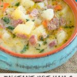 instant pot ham and potato soup - pin
