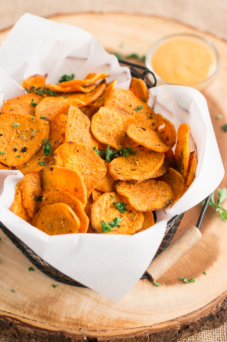 Baked Sweet Potato Chips - Delicious Meets Healthy