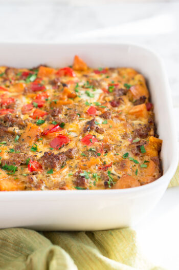 Sweet Potato Sausage and Egg Breakfast Casserole