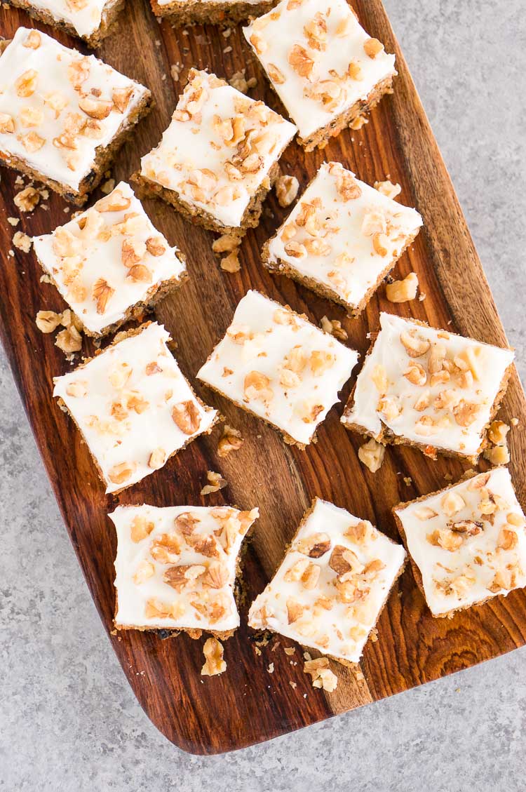 Healthy Carrot Cake Bars
