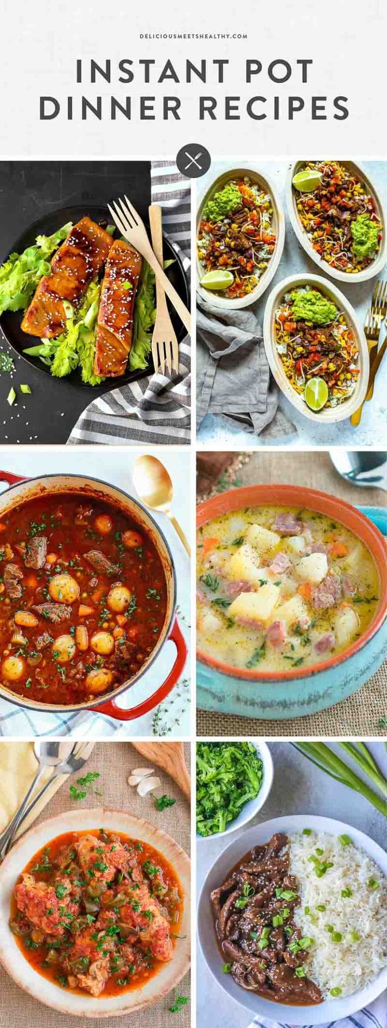 Instant Pot Dinner recipes - roundup collage