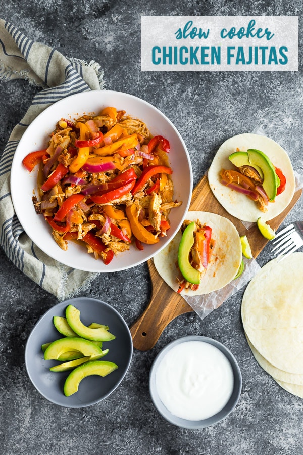 A plate with chicken fajitas