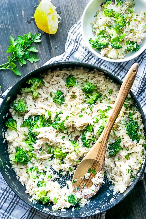 skillet recipes - chicken, broccoli and rice