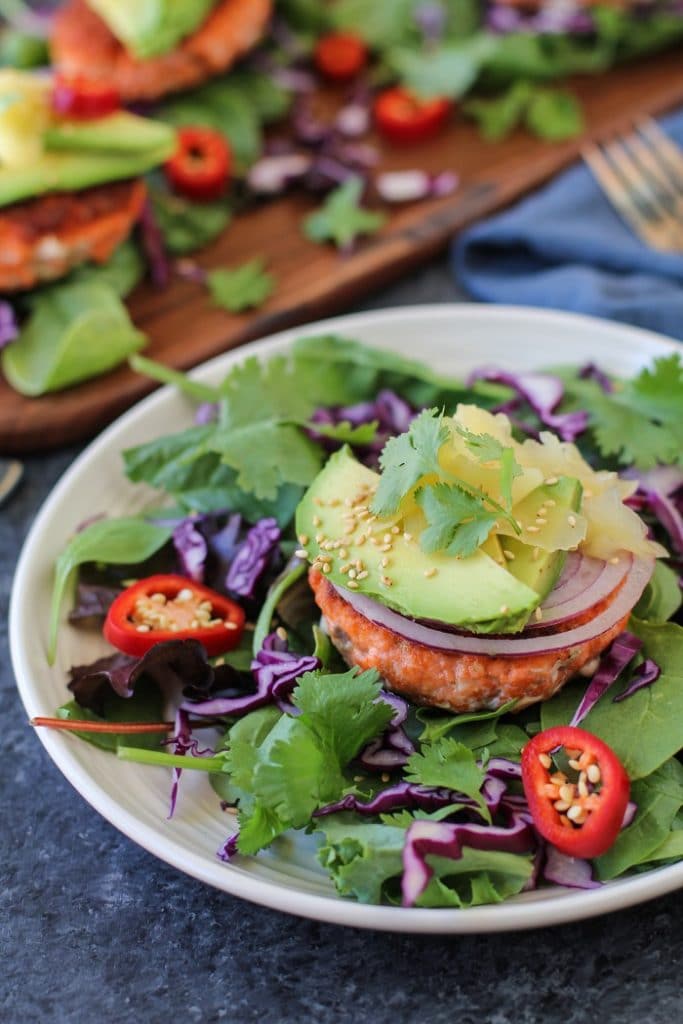 Healthy Freezer Meals - Asian Salmon Burger