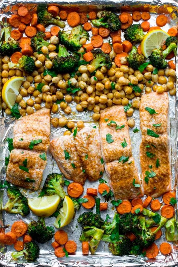 Moroccan Spiced Sheet Pan Salmon - easy dinner