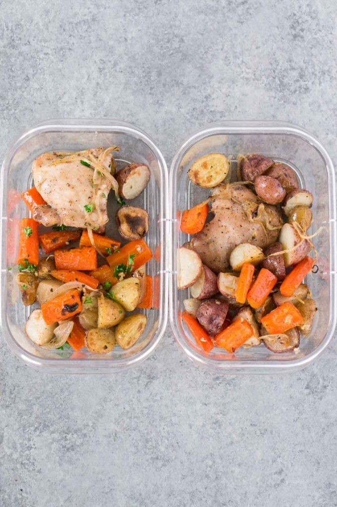 meal prep chicken and potatoes 
