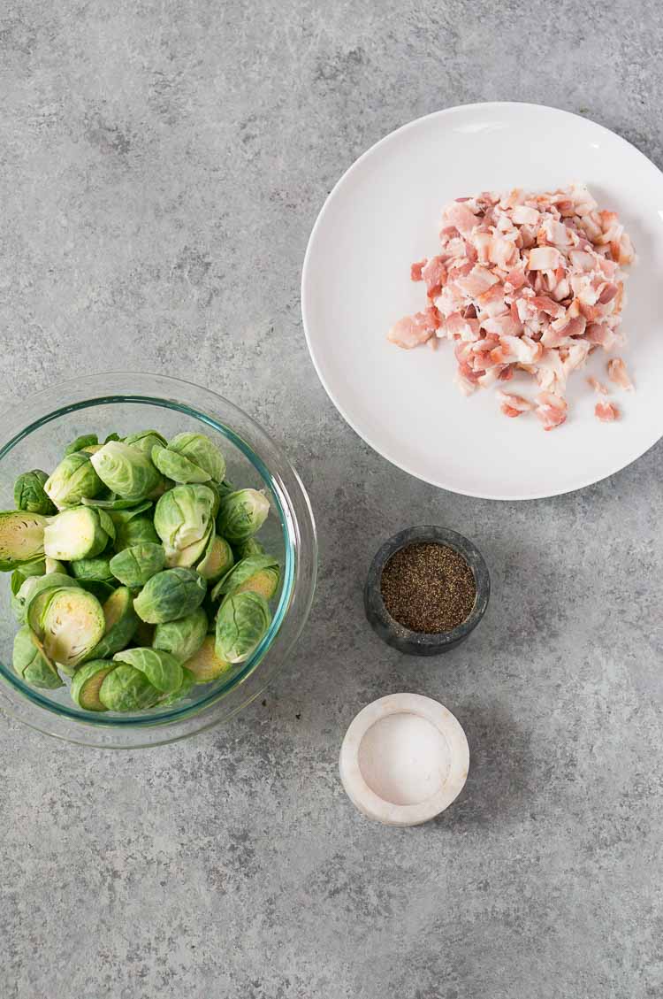 brussel sprouts and bacon ingredients