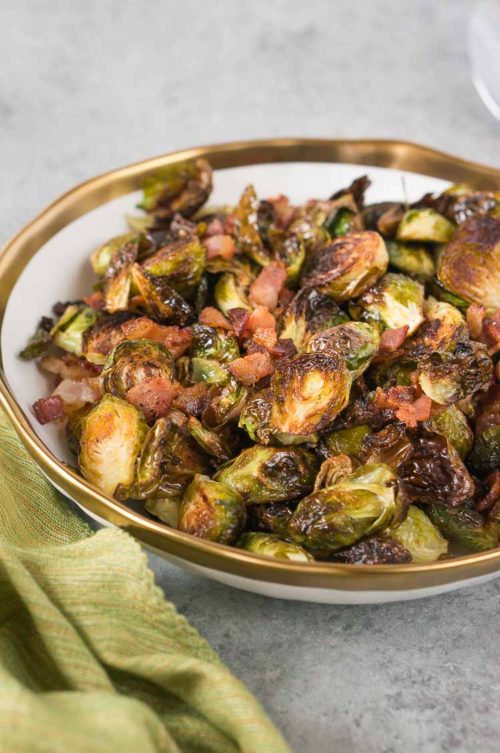 Roasted Brussels Sprouts with Bacon Delicious Meets Healthy