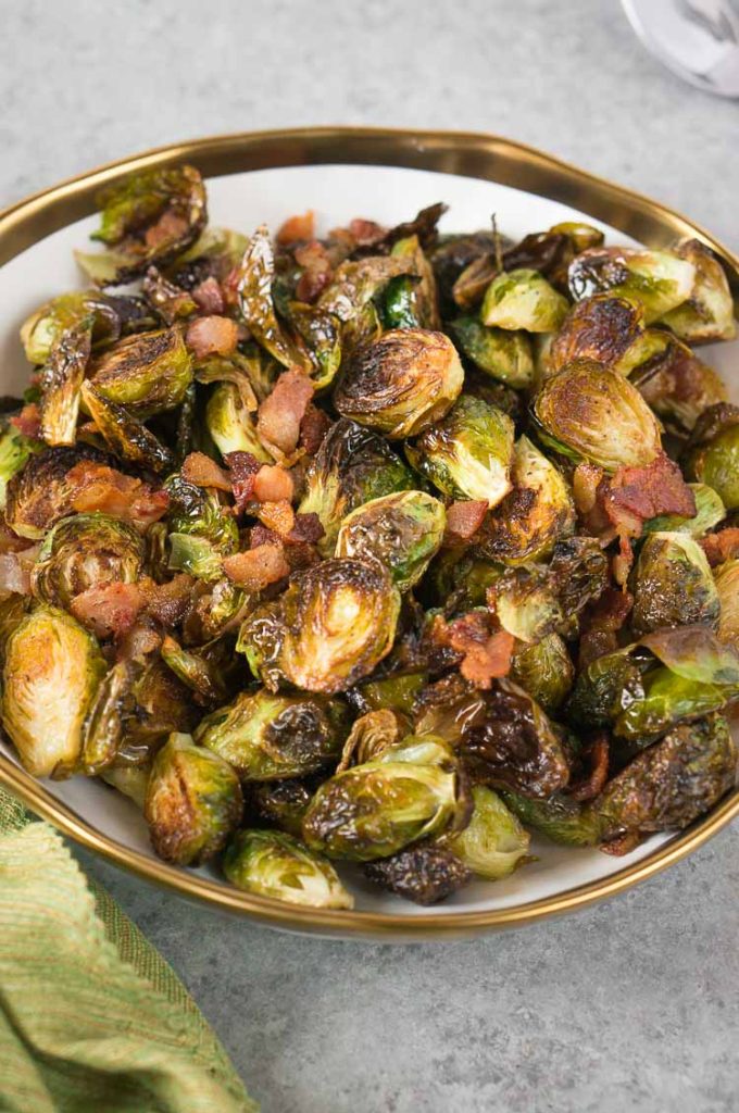 Roasted Brussels Sprouts with Bacon Delicious Meets Healthy
