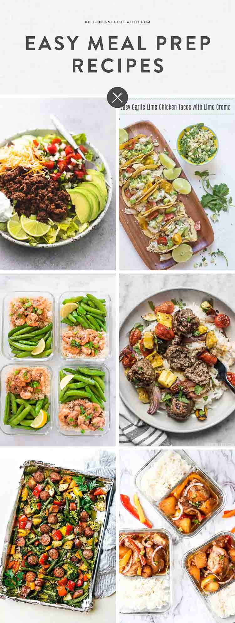 easy meal prep recipes collage