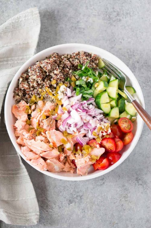 Quinoa Salad with Salmon Delicious Meets Healthy