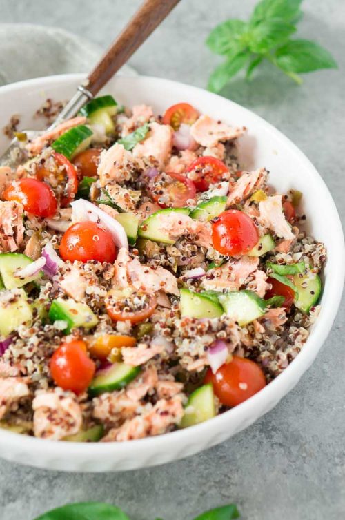 Quinoa Salad with Salmon Delicious Meets Healthy