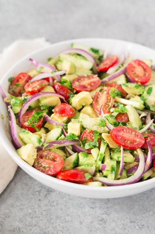 Tomato Cucumber Avocado Salad Delicious Meets Healthy