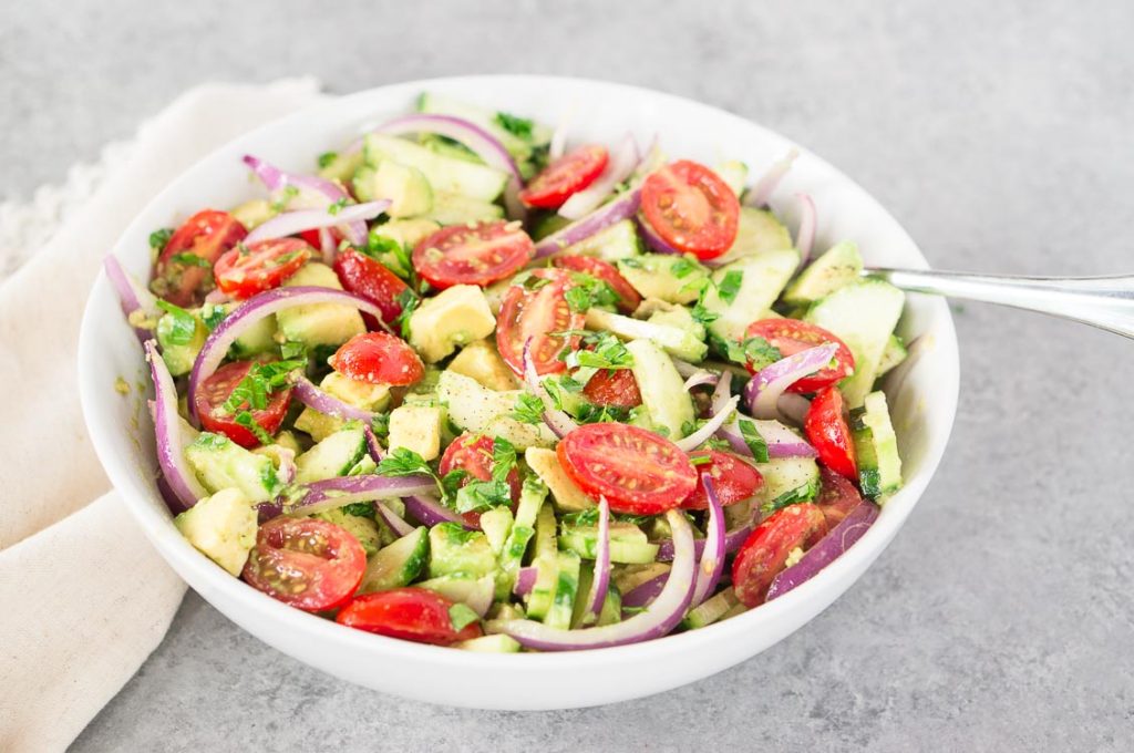 Tomato Cucumber Avocado Salad Delicious Meets Healthy