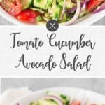 tomato cucumber avocado salad