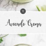 avocado cream sauce