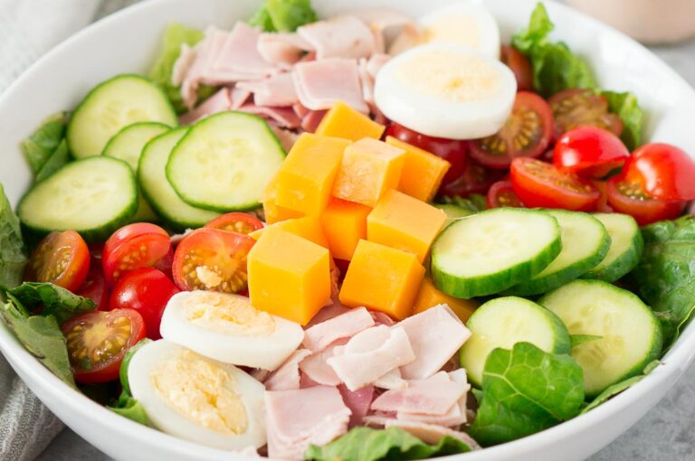 Chef Salad Recipe (Healthy Lunch) - Delicious Meets Healthy