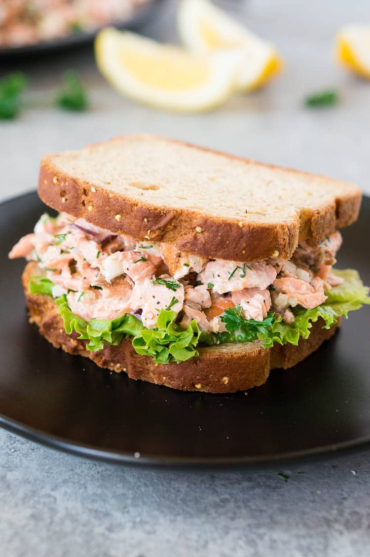 salmon salad sandwich