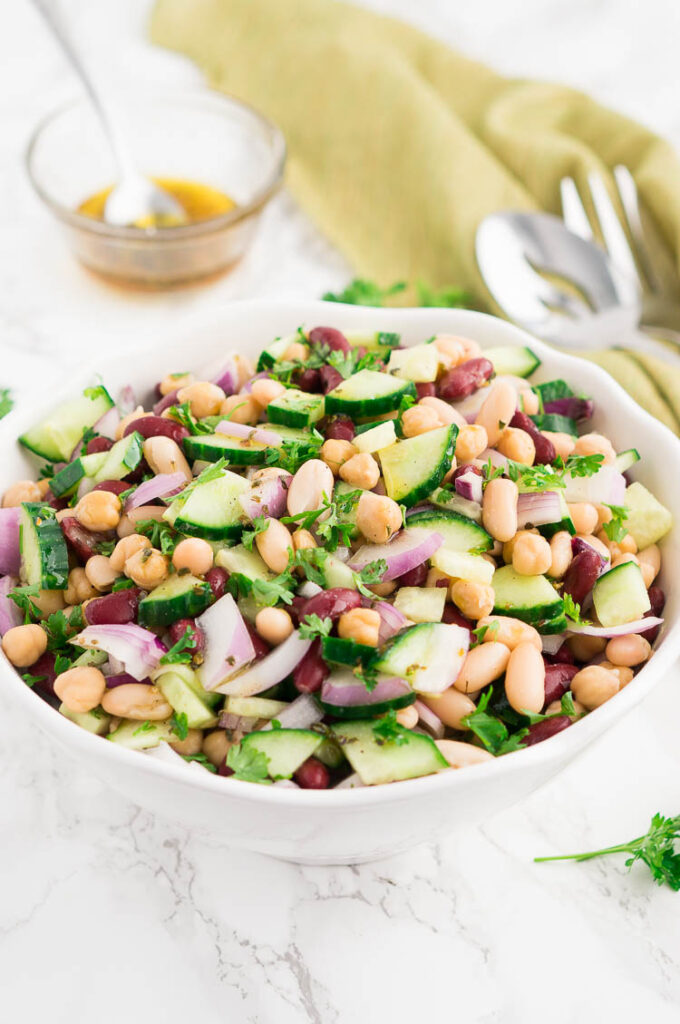Three Bean Salad (Quick & Easy Potluck Salad) Delicious Meets Healthy