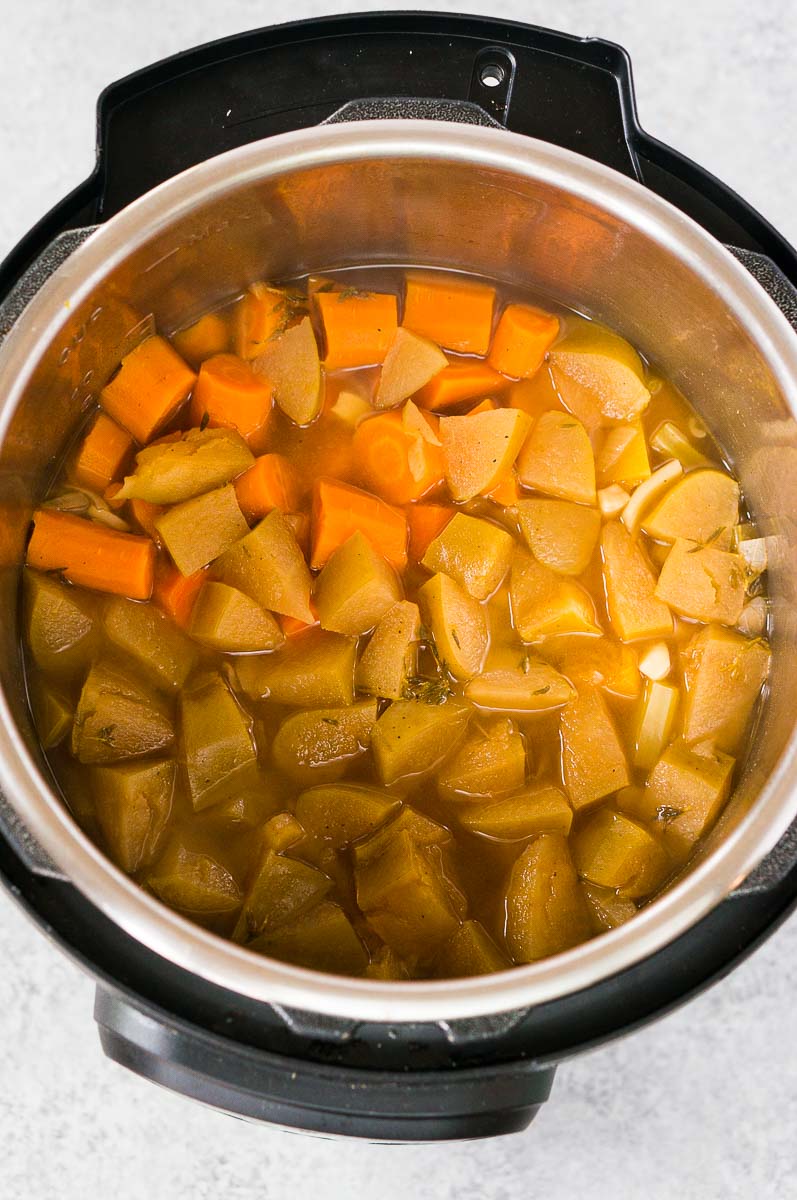 pressure cooked butternut squash soup