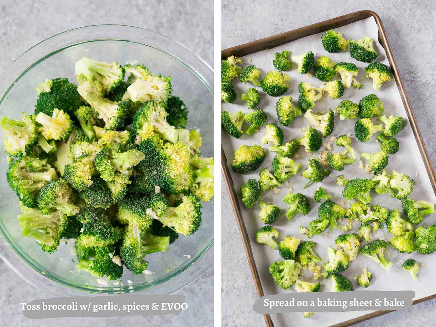 process images of how to roast broccoli