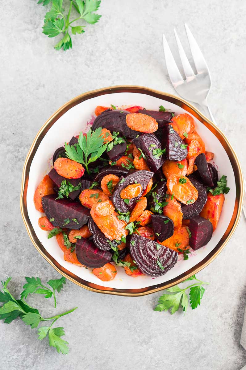 baked beets and carrots recipe